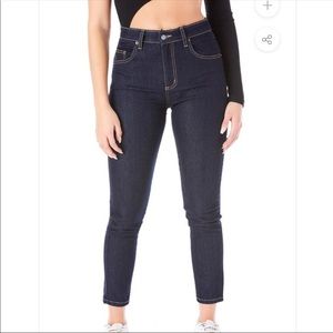 LF Carmar Denim Dark Wash Straight Leg Crop Jeans Denim Theia Leo